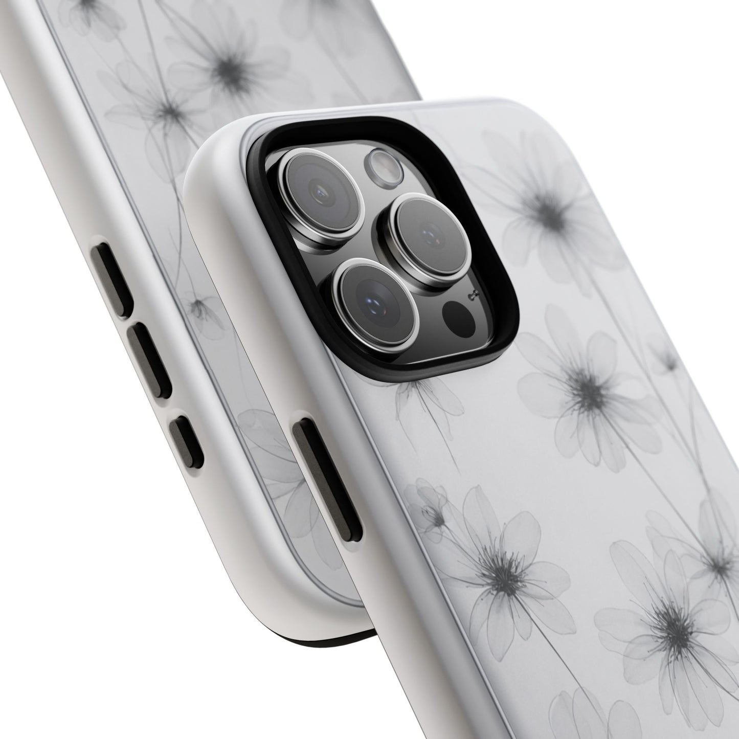 Tough Case — Black & White Floral Tough Phone Case