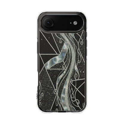 Clear Magnetic Impact Phone Case — Iridescent Geometric Design