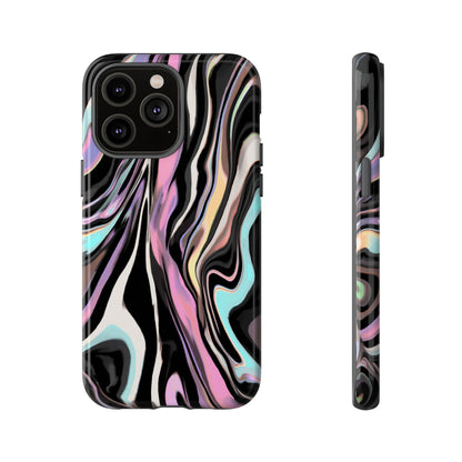 Abstract Marble Tough Phone Case — Pastel Swirl Protective Cover