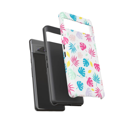 Tropical Leaf Phone Case — Colorful Pastel Monstera & Palm iPhone Case