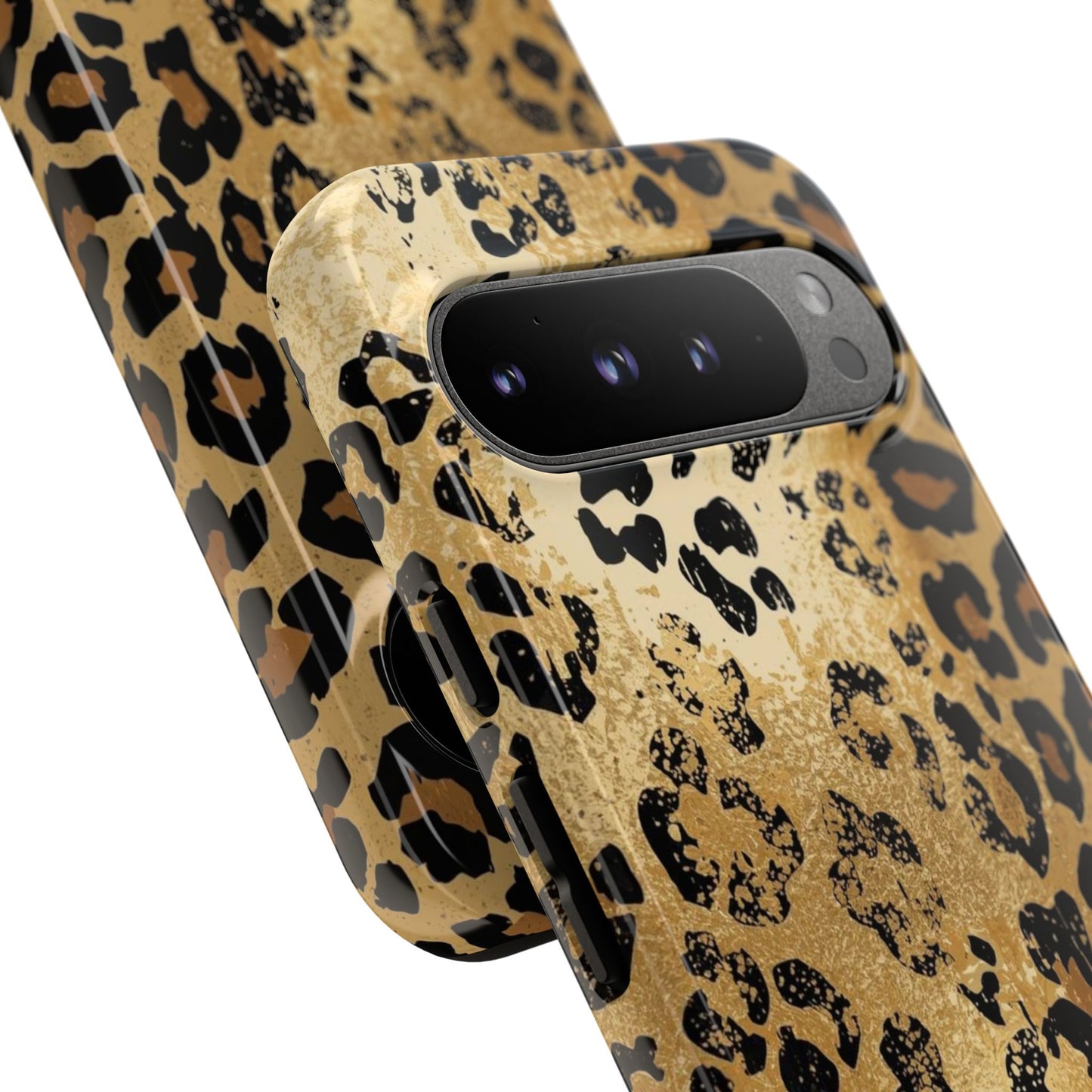 Leopard Print Tough Phone Case — Durable Protective iPhone Cover