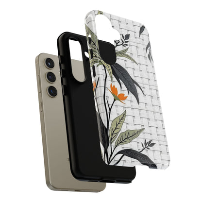 Floral Woven Tough Phone Case — Protective Botanical iPhone Cover