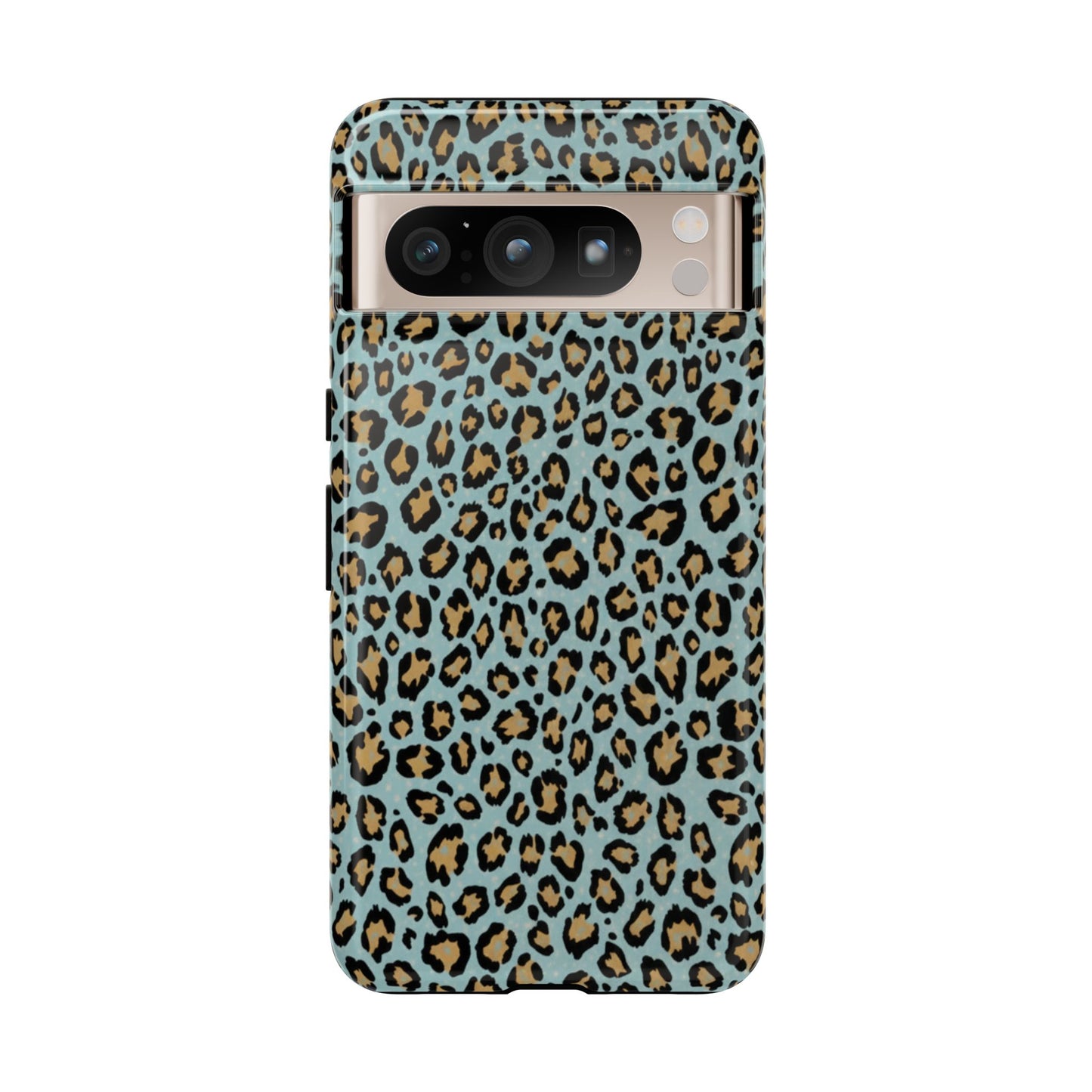 Leopard Print Tough Phone Case - Blue Cheetah Protective Cover
