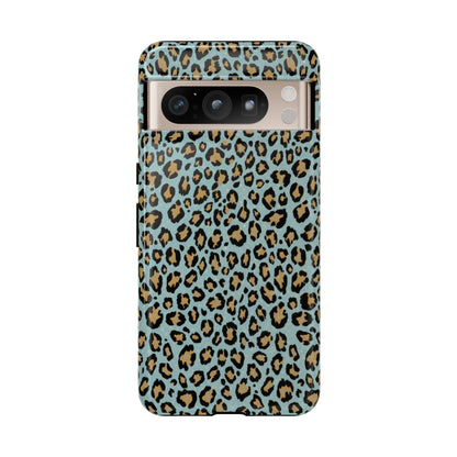 Leopard Print Tough Phone Case - Blue Cheetah Protective Cover