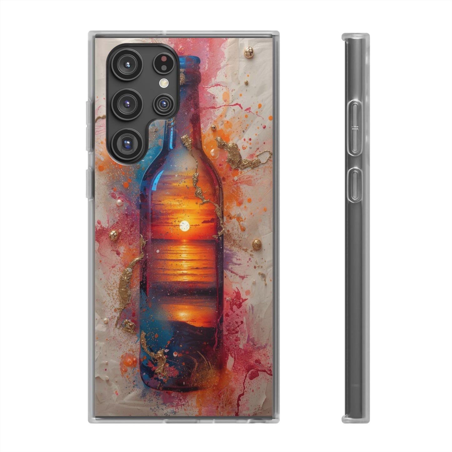 Copy of Floral Holographic Phone Case — Iridescent Leaves & Flowers Flexi Case