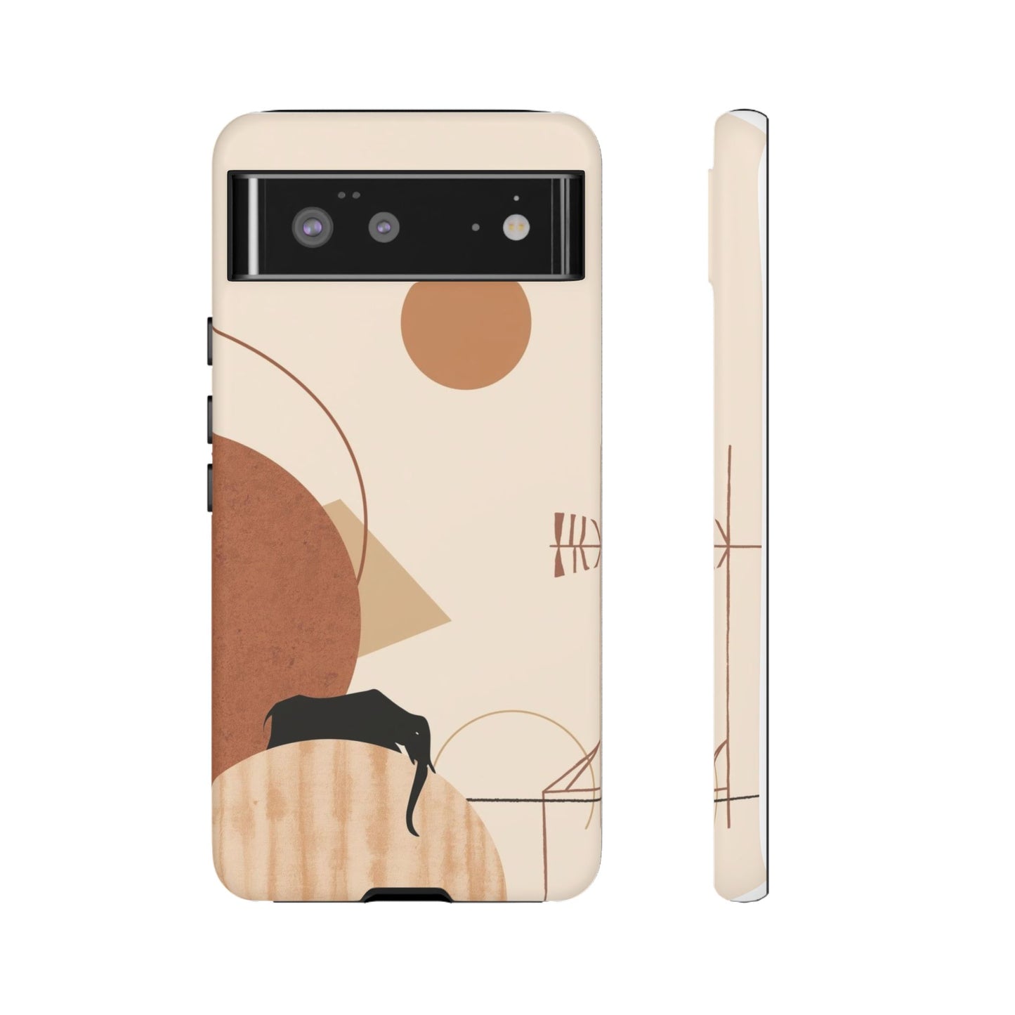 Abstract Earth Tones Phone Case — Minimal Geometric Design