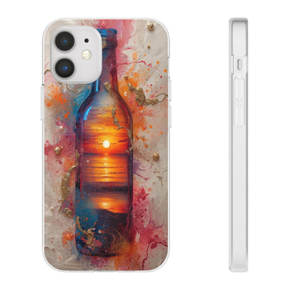 Copy of Floral Holographic Phone Case — Iridescent Leaves & Flowers Flexi Case