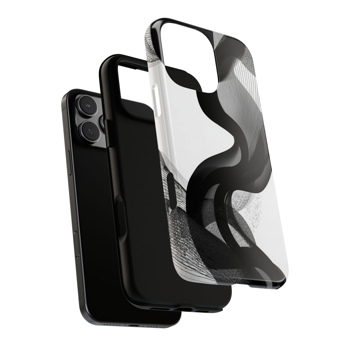 Phone Case — Monochrome Abstract Protective Cover