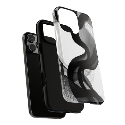 Phone Case — Monochrome Abstract Protective Cover