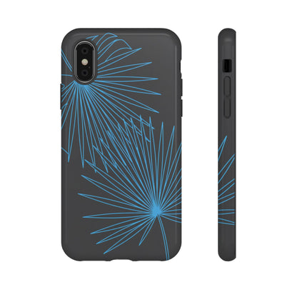 Blue Dandelion Burst Tough Phone Case — Protective Floral iPhone Cover