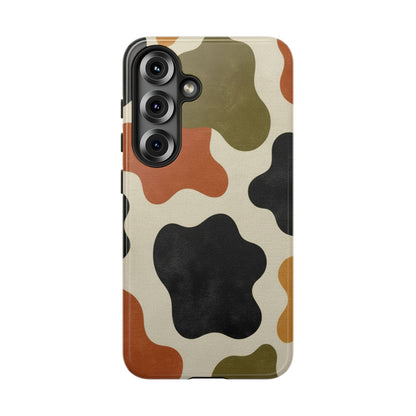 Retro Abstract Camouflage Phone Case — Earth Tone Tough Case