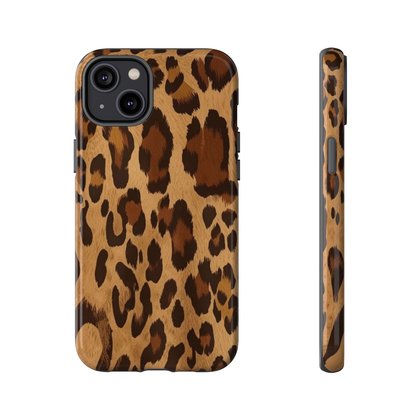 Leopard Print Tough Phone Case — Durable Animal Print Protective Cover