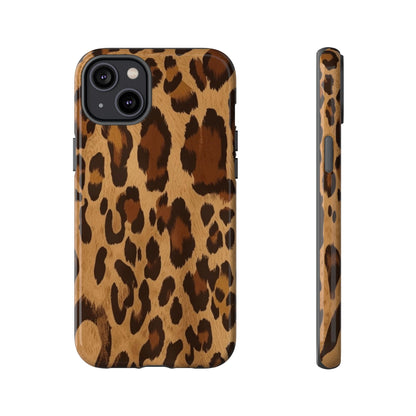 Leopard Print Tough Phone Case — Durable Animal Print Protective Cover