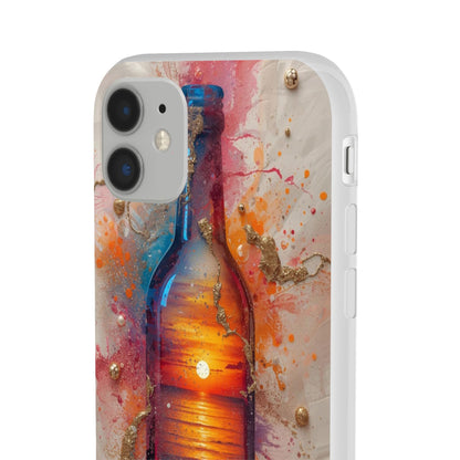 Copy of Floral Holographic Phone Case — Iridescent Leaves & Flowers Flexi Case