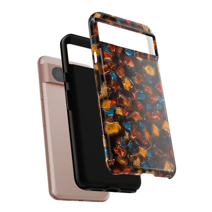 Phone Case - Amber Tortoiseshell Mosaic Protective Cover
