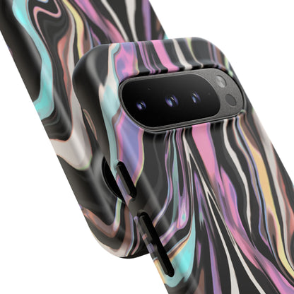 Abstract Marble Tough Phone Case — Pastel Swirl Protective Cover