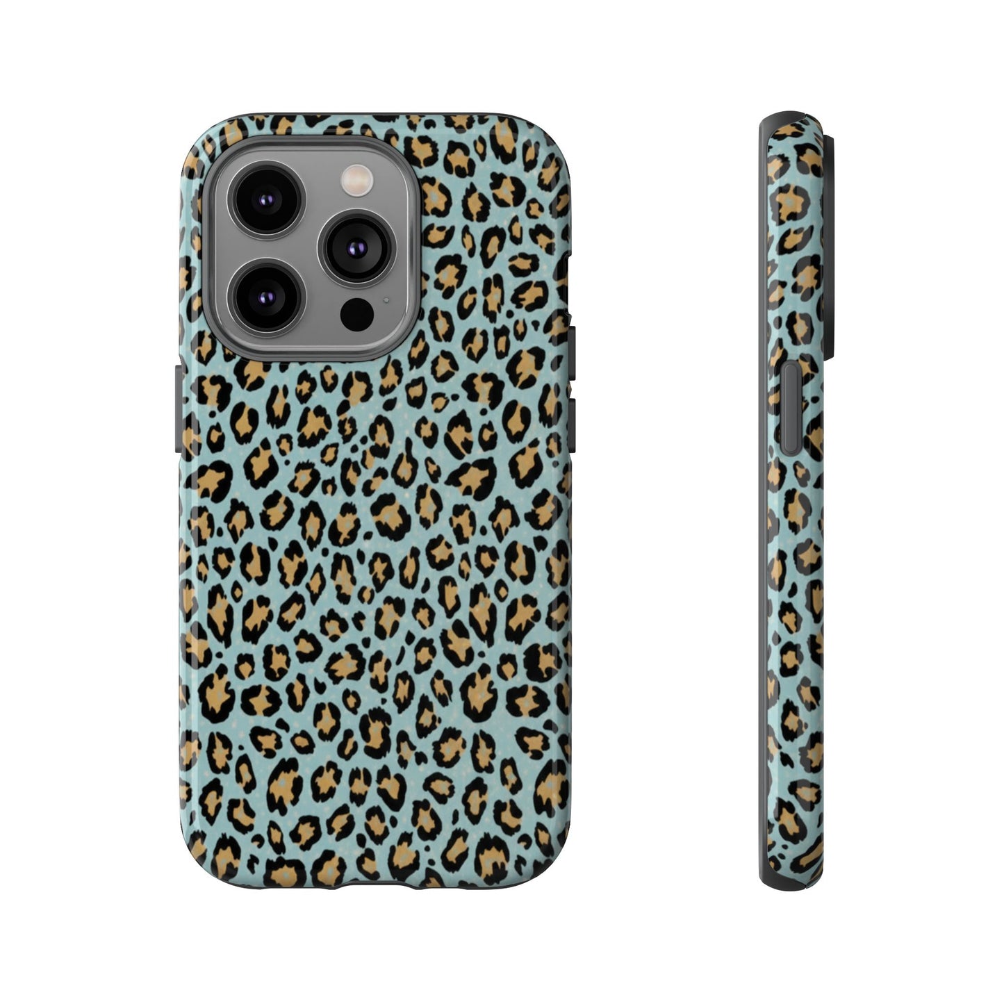 Leopard Print Tough Phone Case - Blue Cheetah Protective Cover