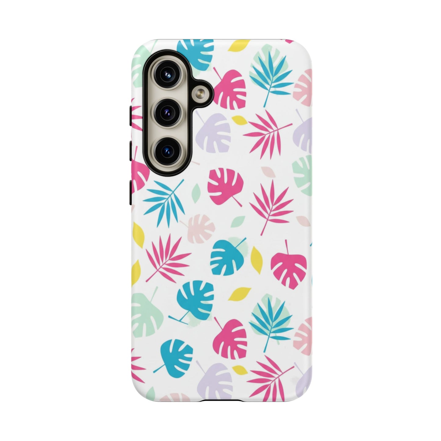 Tropical Leaf Phone Case — Colorful Pastel Monstera & Palm iPhone Case