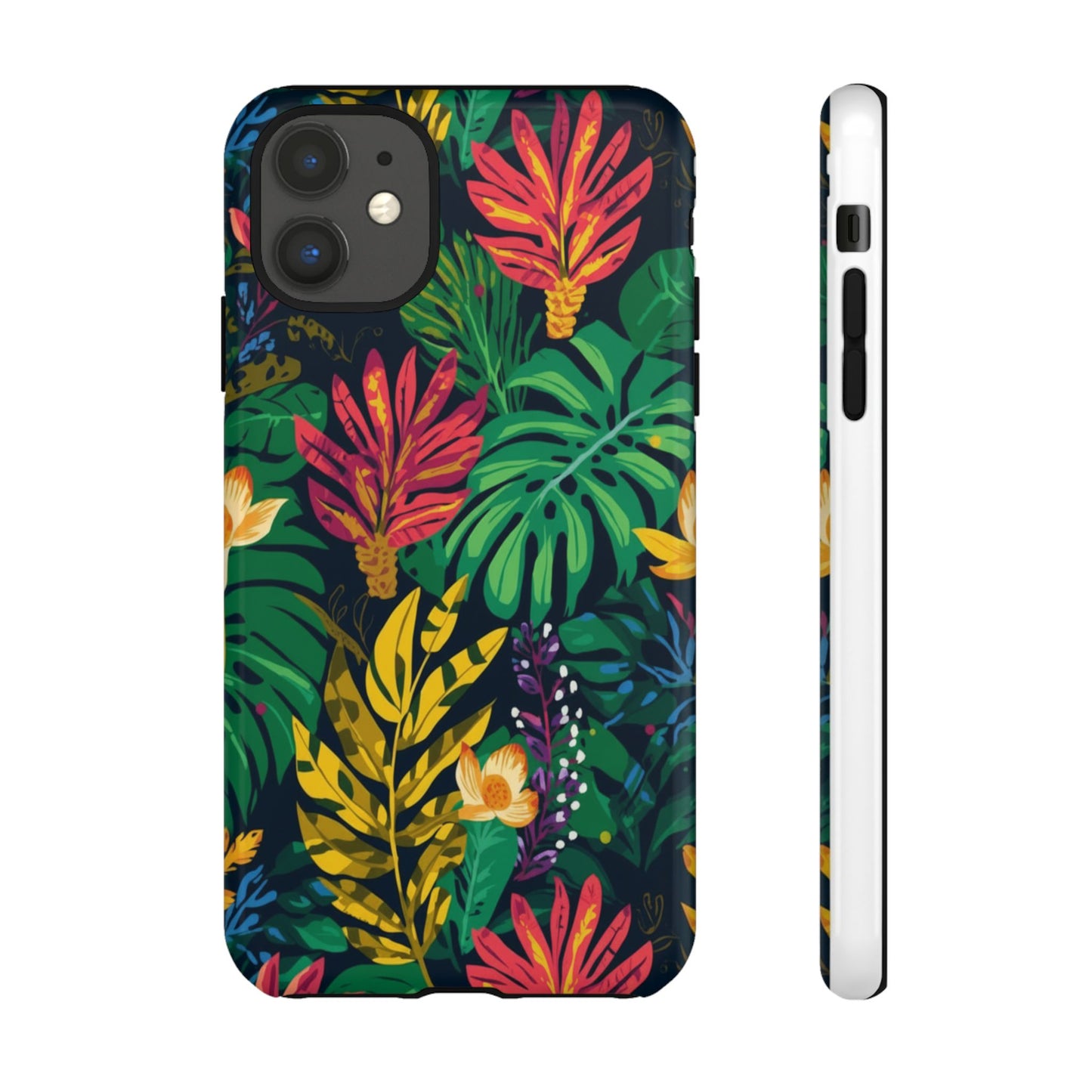 Tropical Floral Phone Case — Vibrant Jungle Leaf Protective Cover
