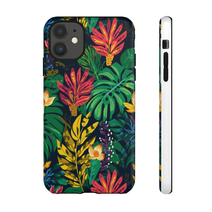 Tropical Floral Phone Case — Vibrant Jungle Leaf Protective Cover