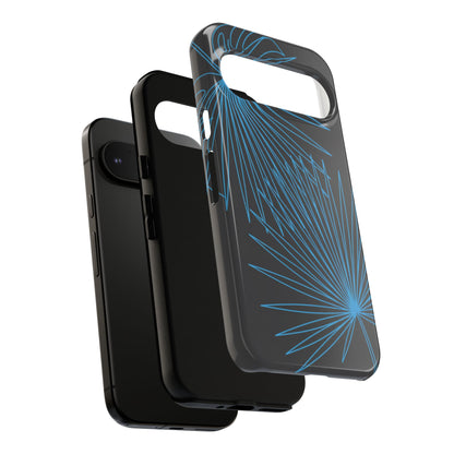 Blue Dandelion Burst Tough Phone Case — Protective Floral iPhone Cover