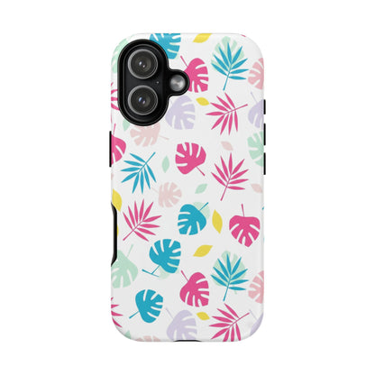 Tropical Leaf Phone Case — Colorful Pastel Monstera & Palm iPhone Case