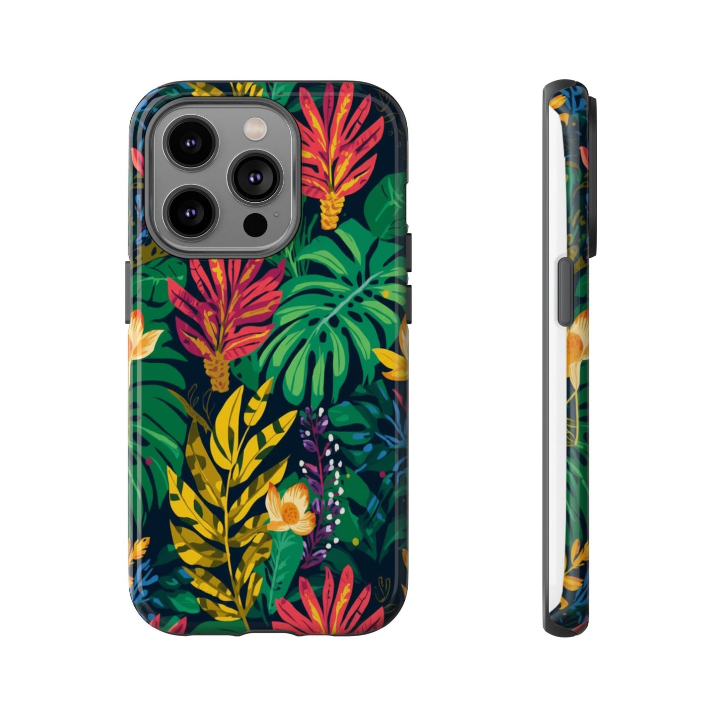Tropical Floral Phone Case — Vibrant Jungle Leaf Protective Cover