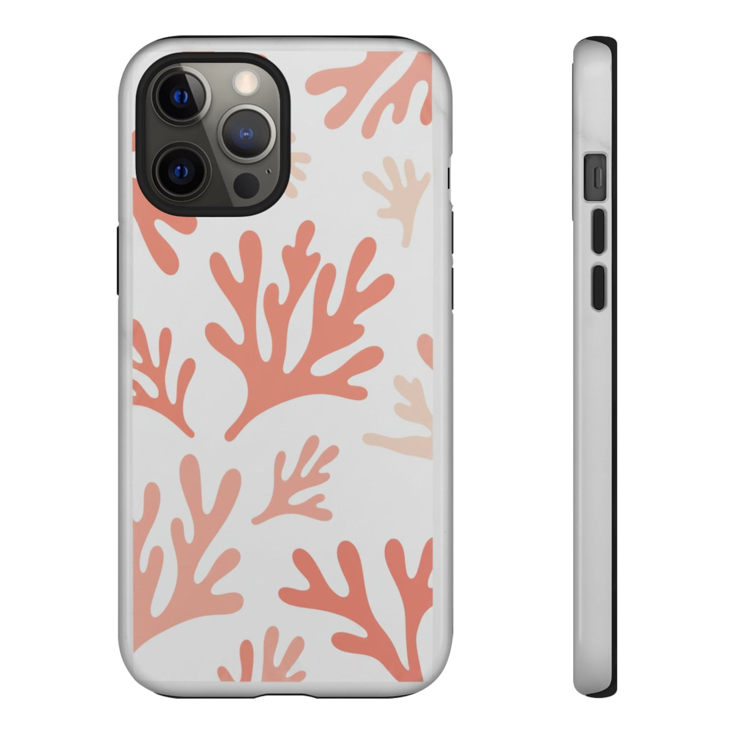 Coral Reef Pattern Tough Phone Case — Pink Beachy Protective Cover