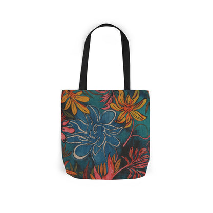 Floral Canvas Tote Bag — Vibrant Flower Print