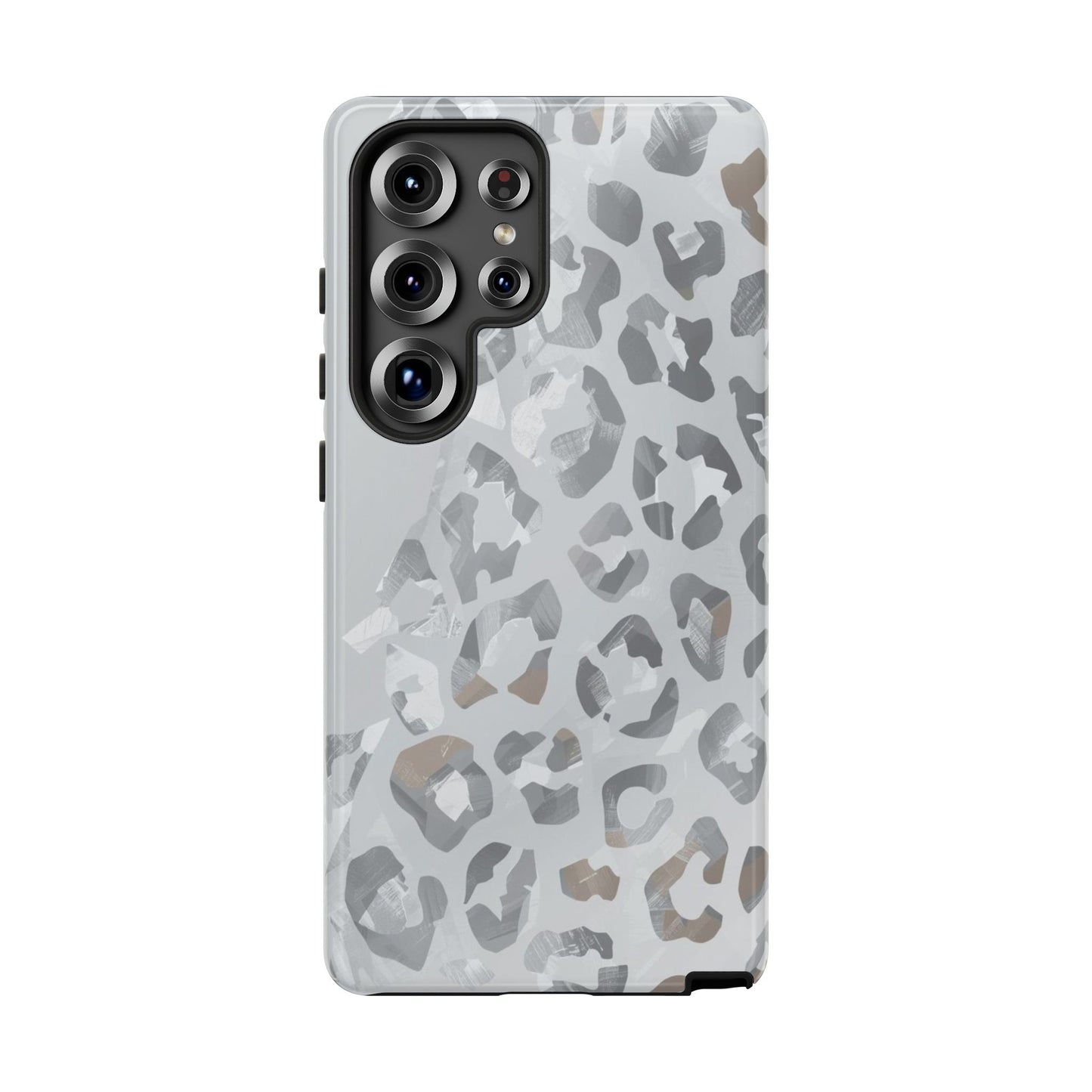 Silver Leopard Tough Phone Case