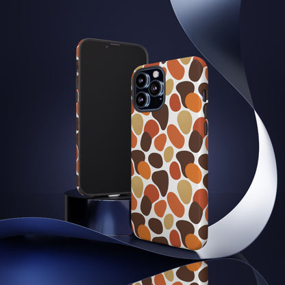 Phone Case — Retro Pebble Pattern in Warm Autumn Colors