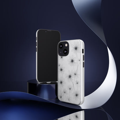 Tough Case — Black & White Floral Tough Phone Case