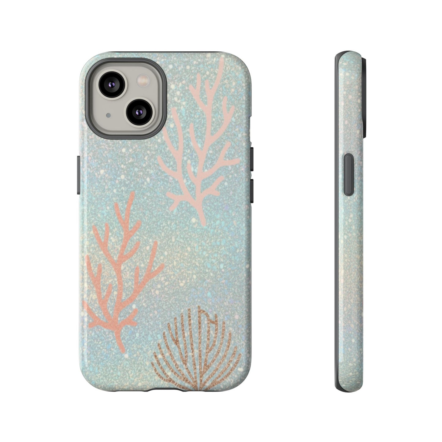 Seafoam Sparkle Phone Case – Coral & Seashell Tough Case