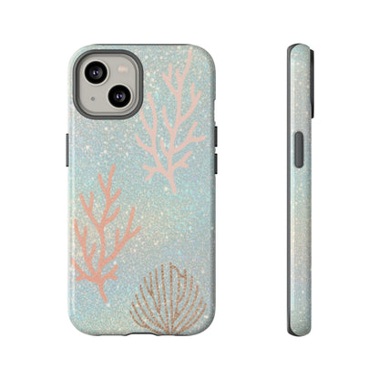 Seafoam Sparkle Phone Case – Coral & Seashell Tough Case