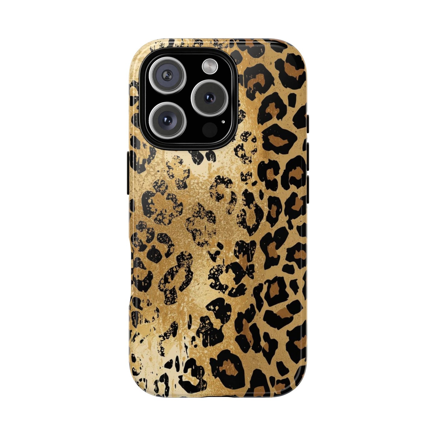 Leopard Print Tough Phone Case — Durable Protective iPhone Cover