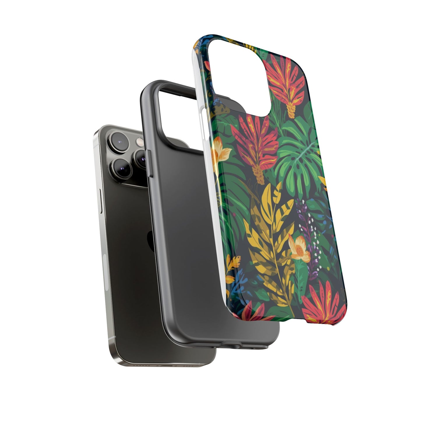 Tropical Floral Phone Case — Vibrant Jungle Leaf Protective Cover