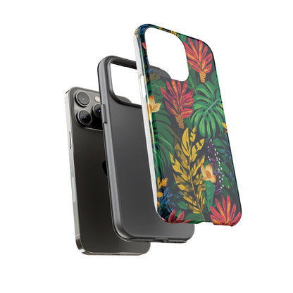 Tropical Floral Phone Case — Vibrant Jungle Leaf Protective Cover