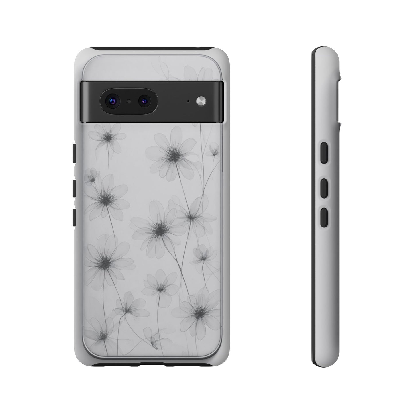 Tough Case — Black & White Floral Tough Phone Case
