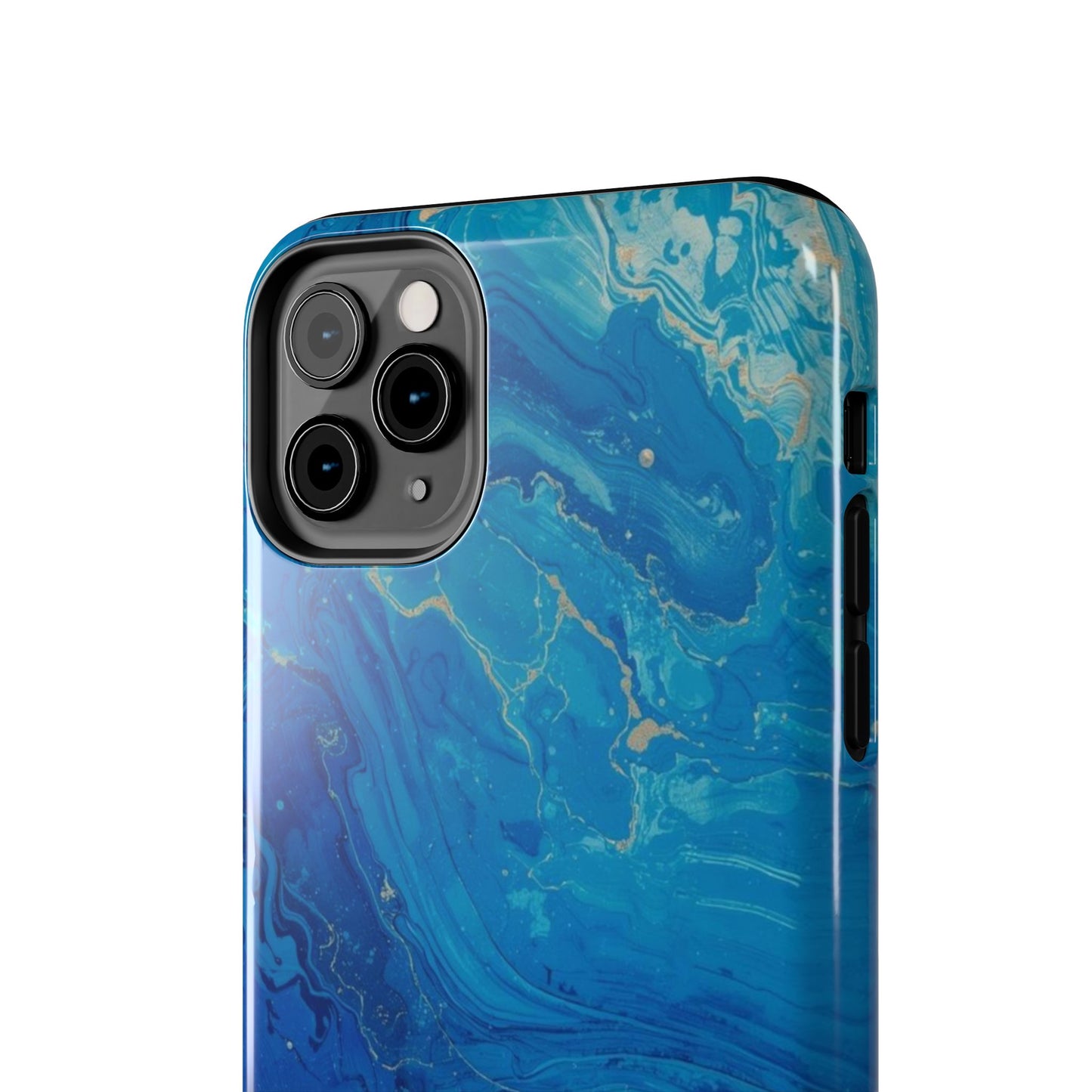 Blue Ocean Pebble Tough Phone Case — Protective Artistic Marble Design
