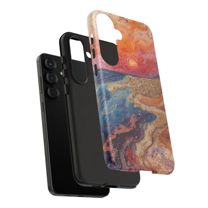 Sunset Coast Phone Case — Colorful Abstract Beach Art Tough Case