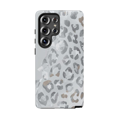 Silver Leopard Tough Phone Case
