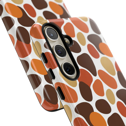 Phone Case — Retro Pebble Pattern in Warm Autumn Colors