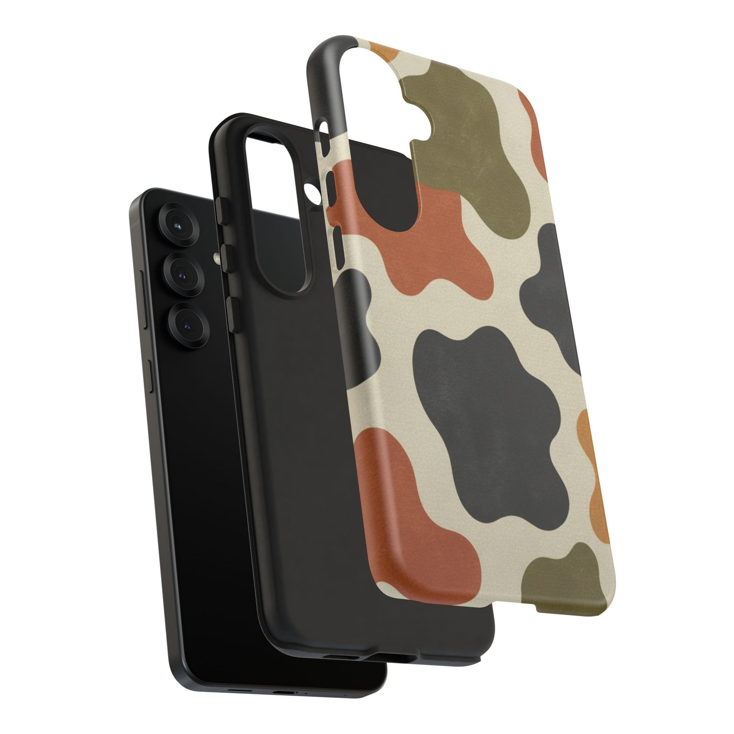 Retro Abstract Camouflage Phone Case — Earth Tone Tough Case