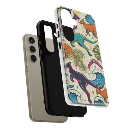 Tough Cases — Colorful Surfing Kangaroo Phone Case