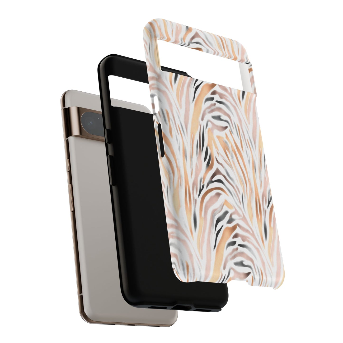 Tough Case — Neutral Watercolor Tiger Stripe Phone Case