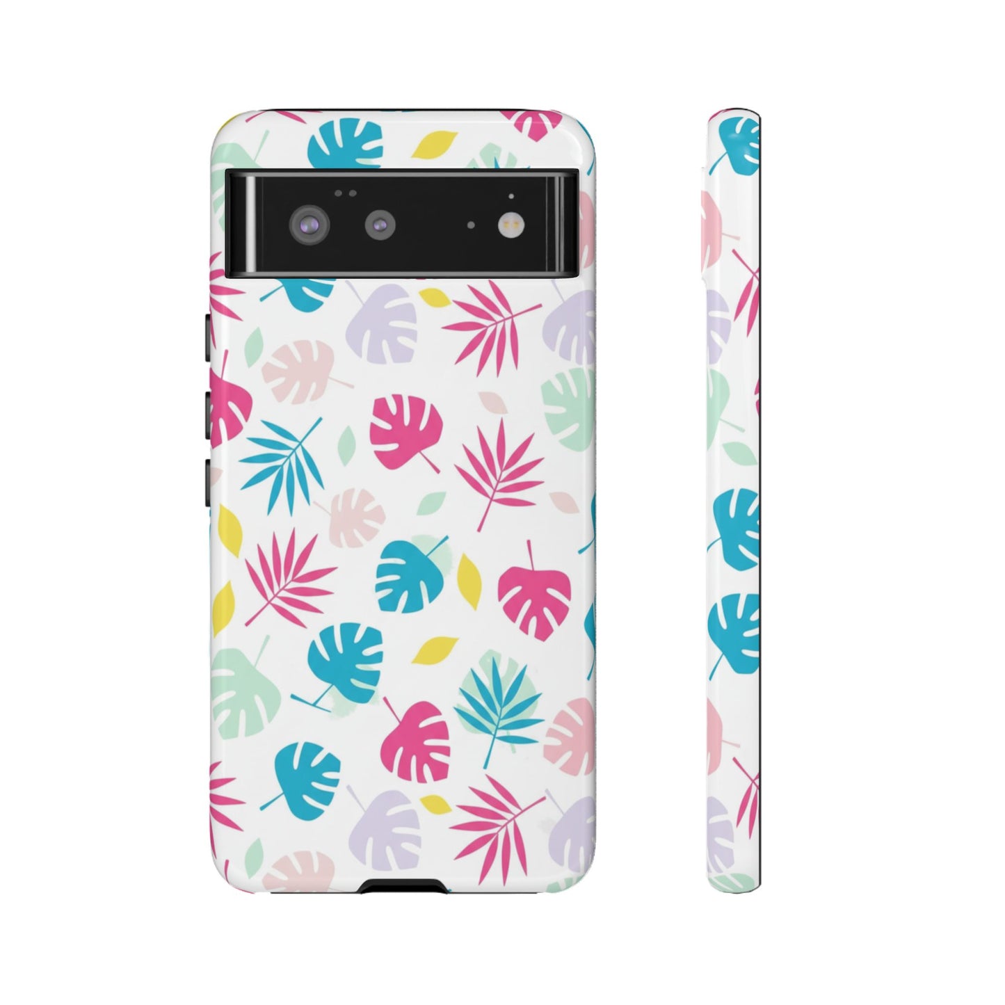 Tropical Leaf Phone Case — Colorful Pastel Monstera & Palm iPhone Case