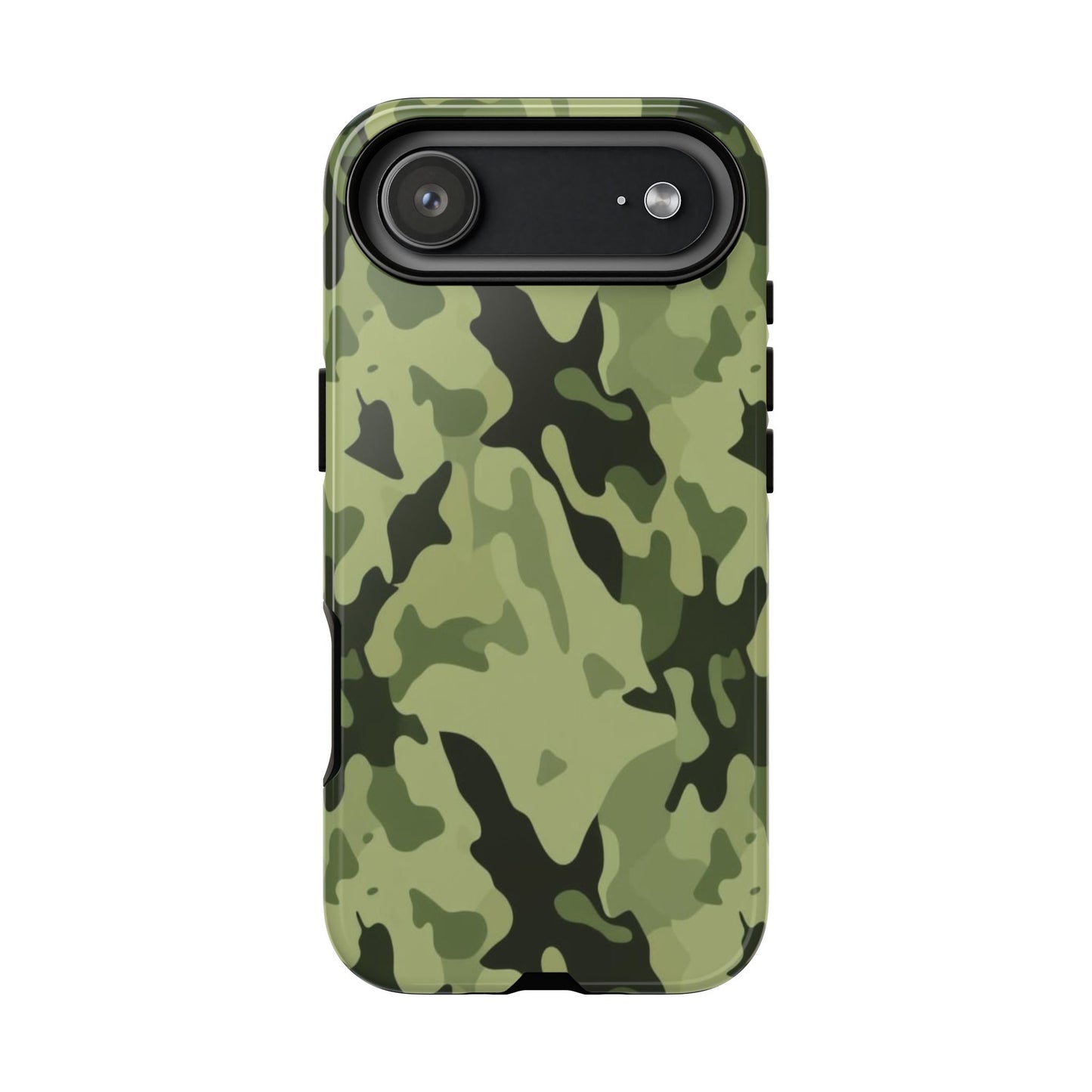 Camo Tough Phone Case — Military Green Protective iPhone Cover
