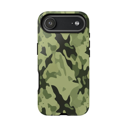 Camo Tough Phone Case — Military Green Protective iPhone Cover
