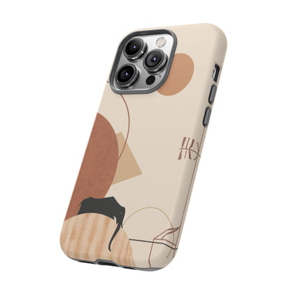 Abstract Earth Tones Phone Case — Minimal Geometric Design