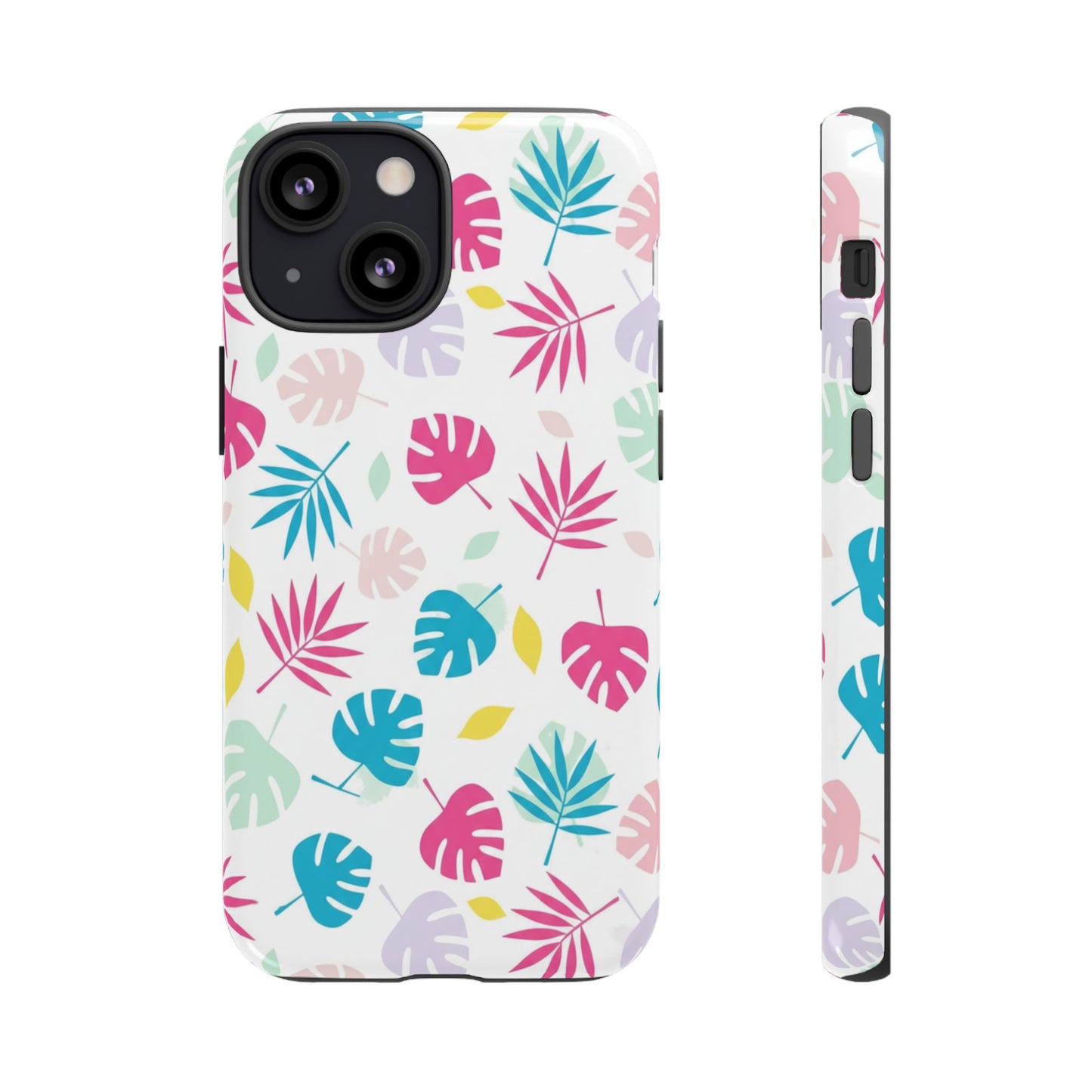 Tropical Leaf Phone Case — Colorful Pastel Monstera & Palm iPhone Case